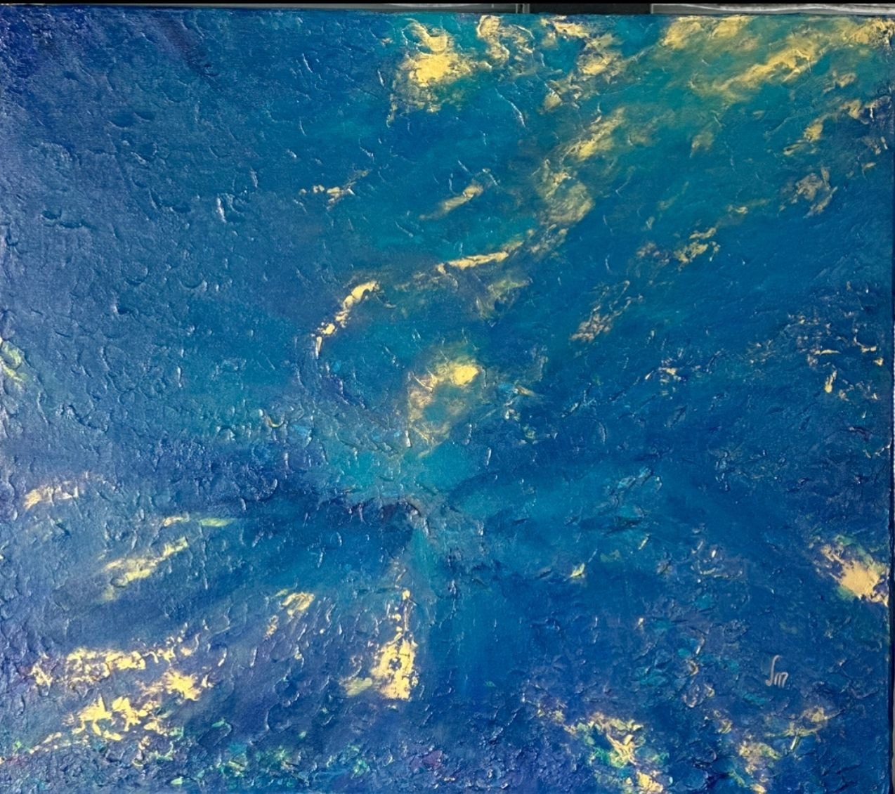 “Berechit 2 : La séparation des eaux”, painting by Martine Rachel Ovadia