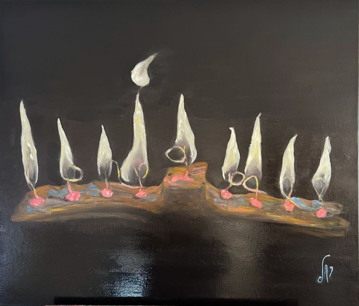 “Hanouca 2”, painting by Martine Rachel Ovadia