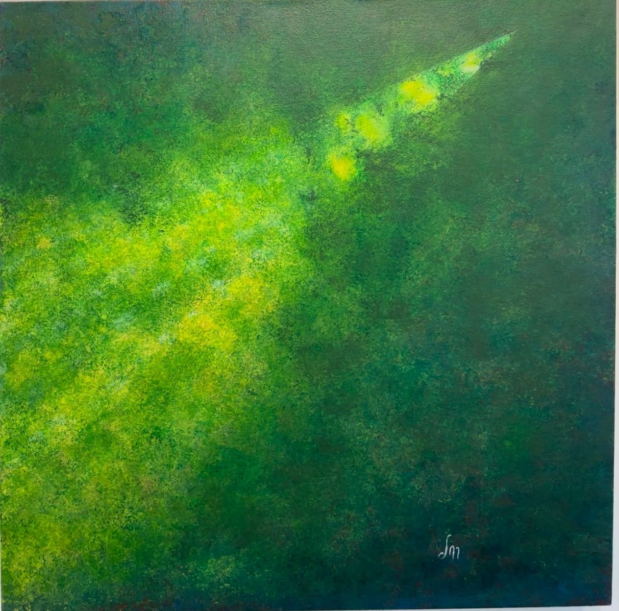 “Vert”, painting by Martine Rachel Ovadia