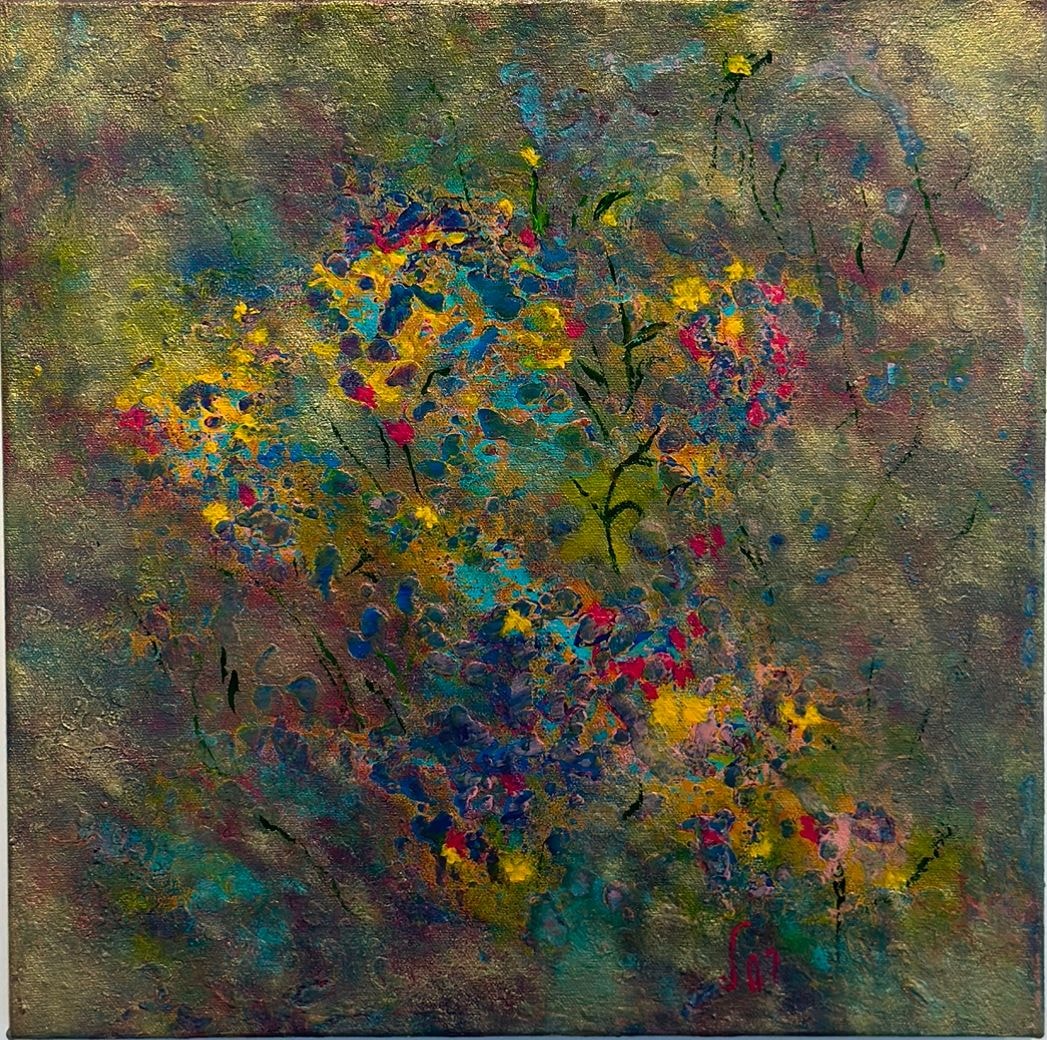 “Wild flowers”, painting by Martine Rachel Ovadia