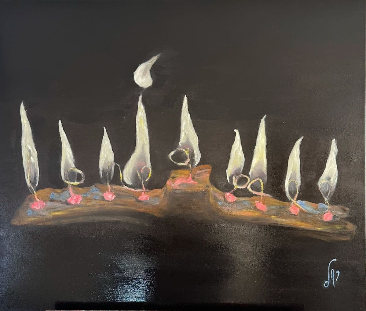 “Hanouca 2”, painting by Martine Rachel Ovadia