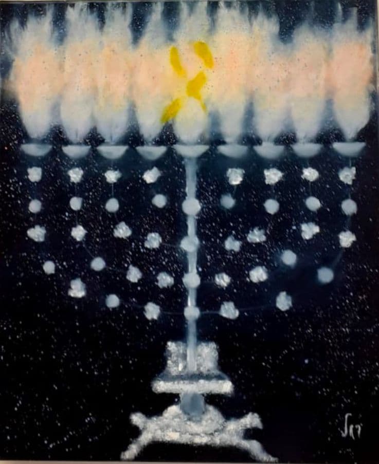 “Hanouca 2024”, painting by Martine Rachel Ovadia
