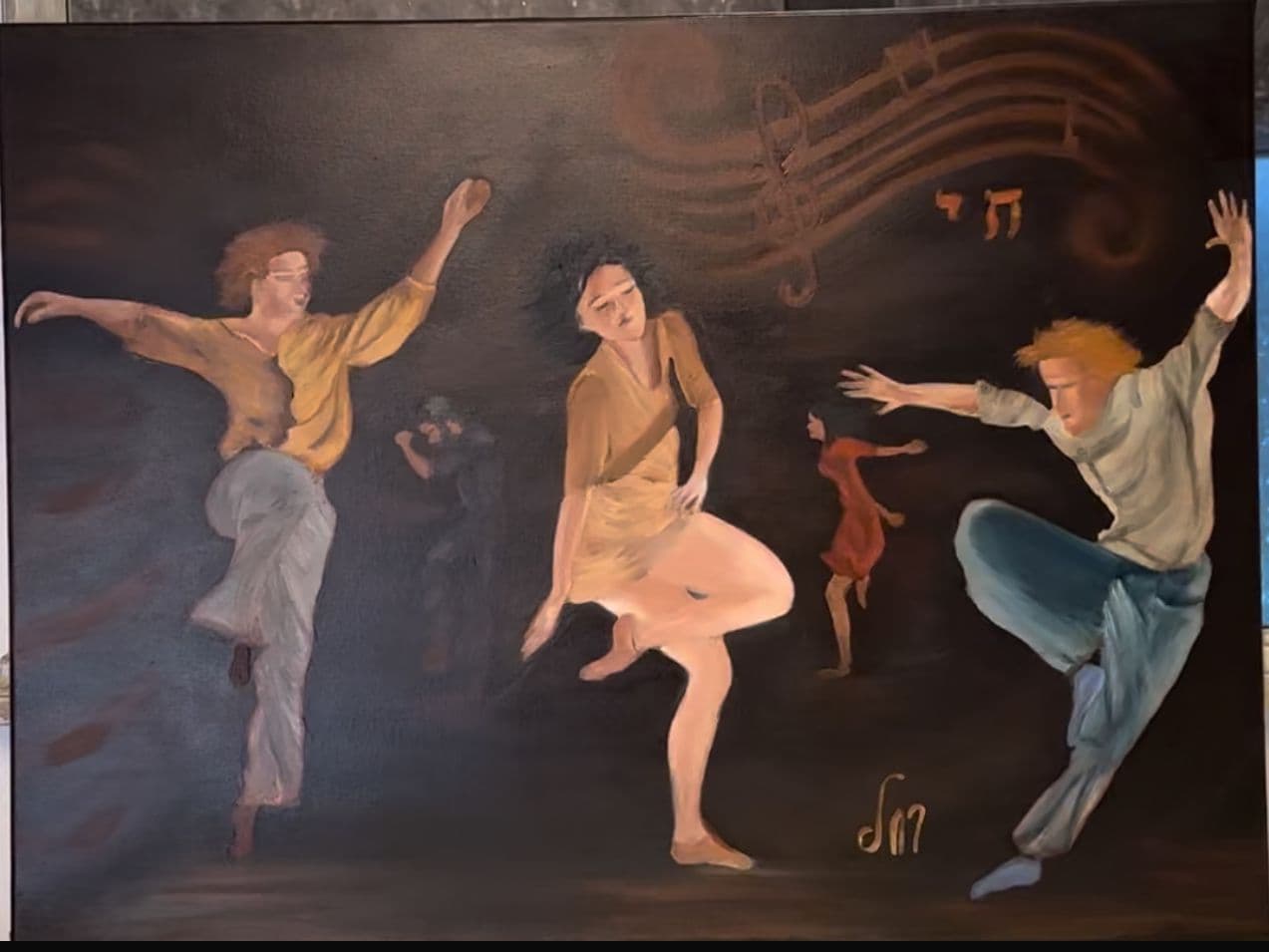 “We will dance again”, painting by Martine Rachel Ovadia